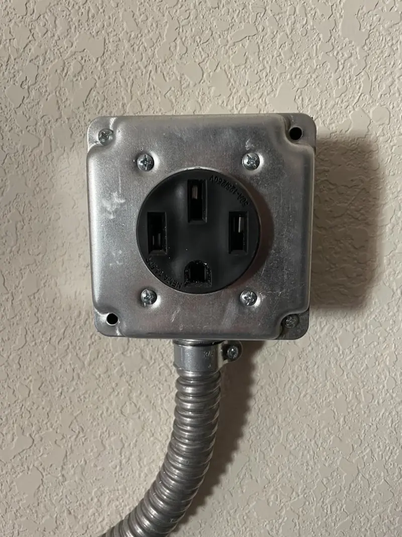 NEMA 14-50 outlet installed for Smart Home Electrical in Rives