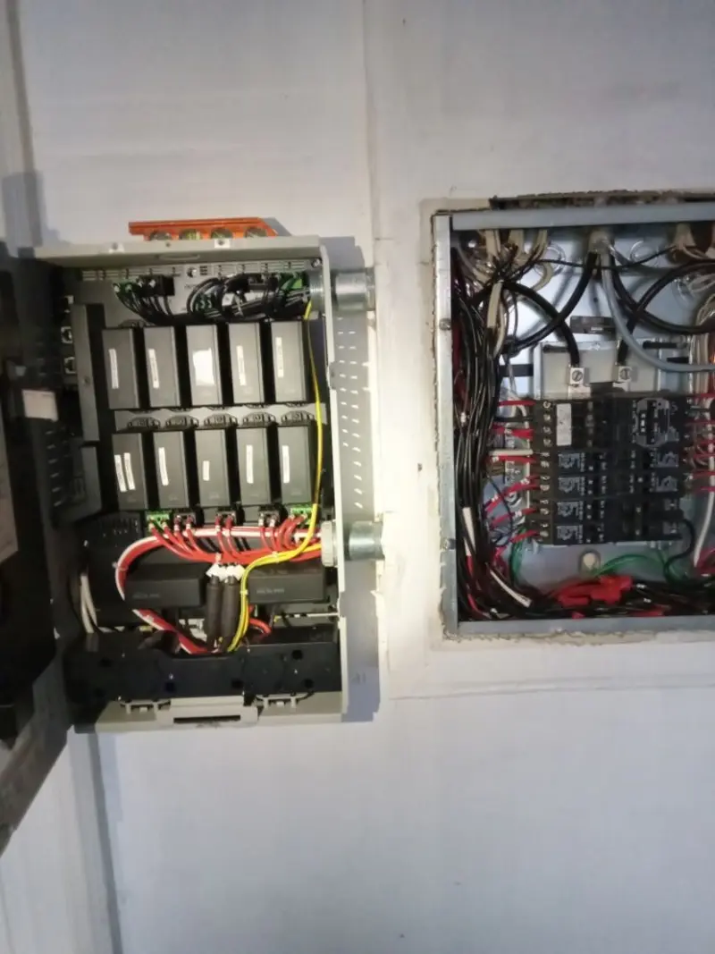 Electrical panel upgrade completed for Security Camera Wiring in Rives